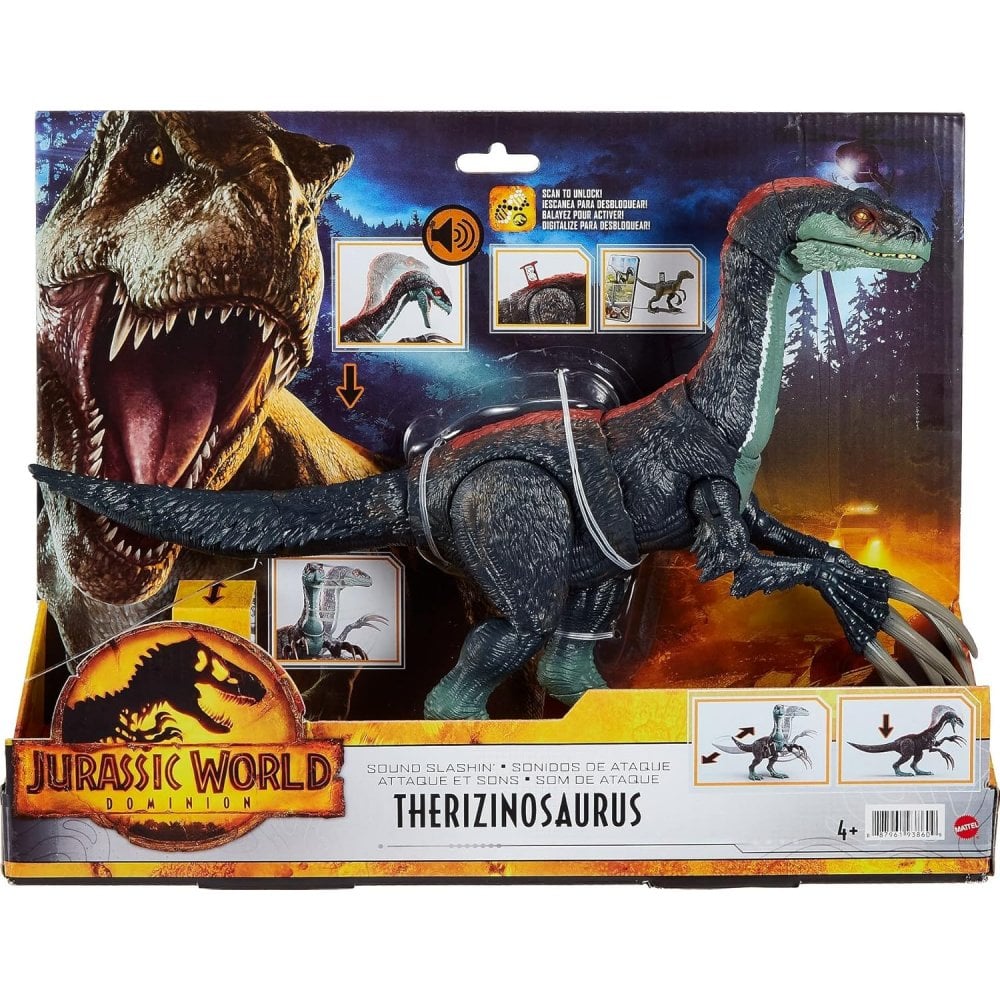 Jurassic World Dominion Dinosaur Toy, Sound Slashin Therizinosaurus
