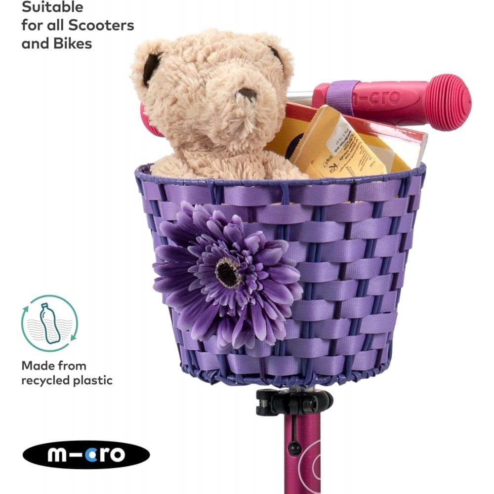 Scooter and Bike Basket with Flower