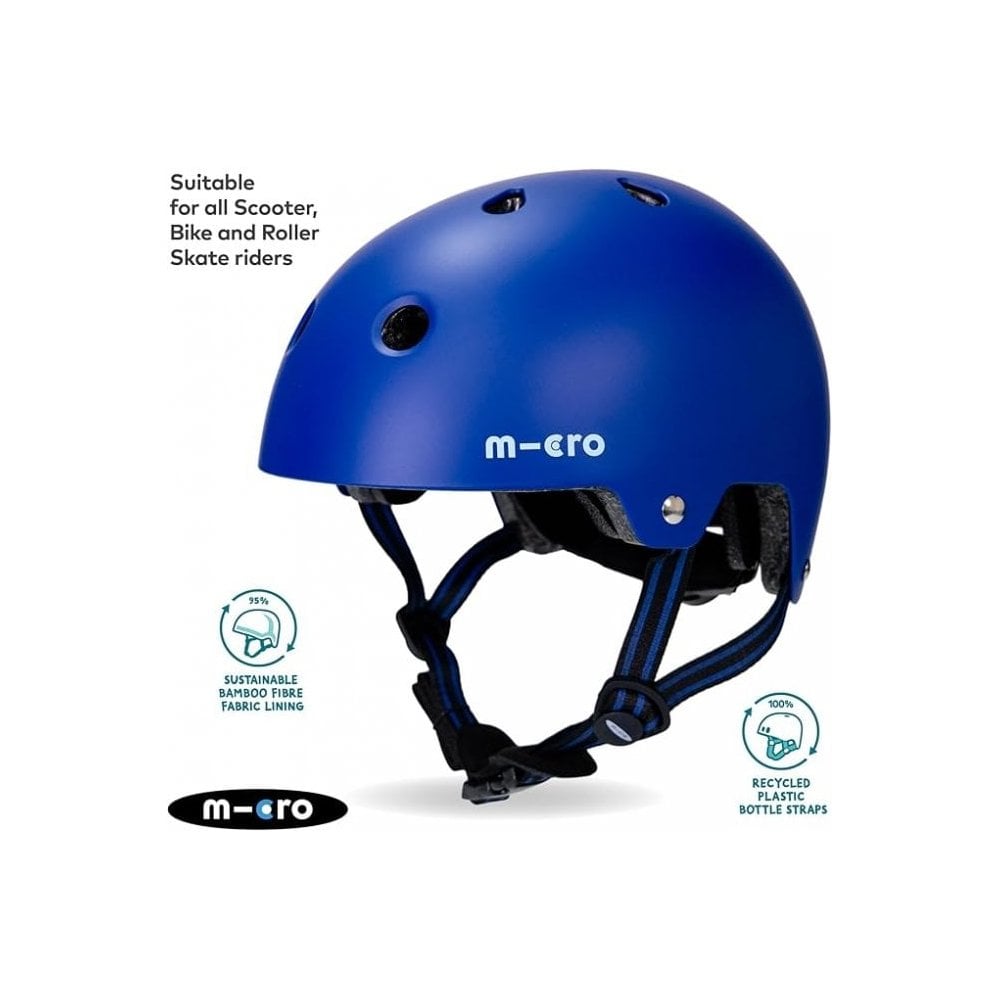 Blue Eco Matt Helmet Small (48-54cm)