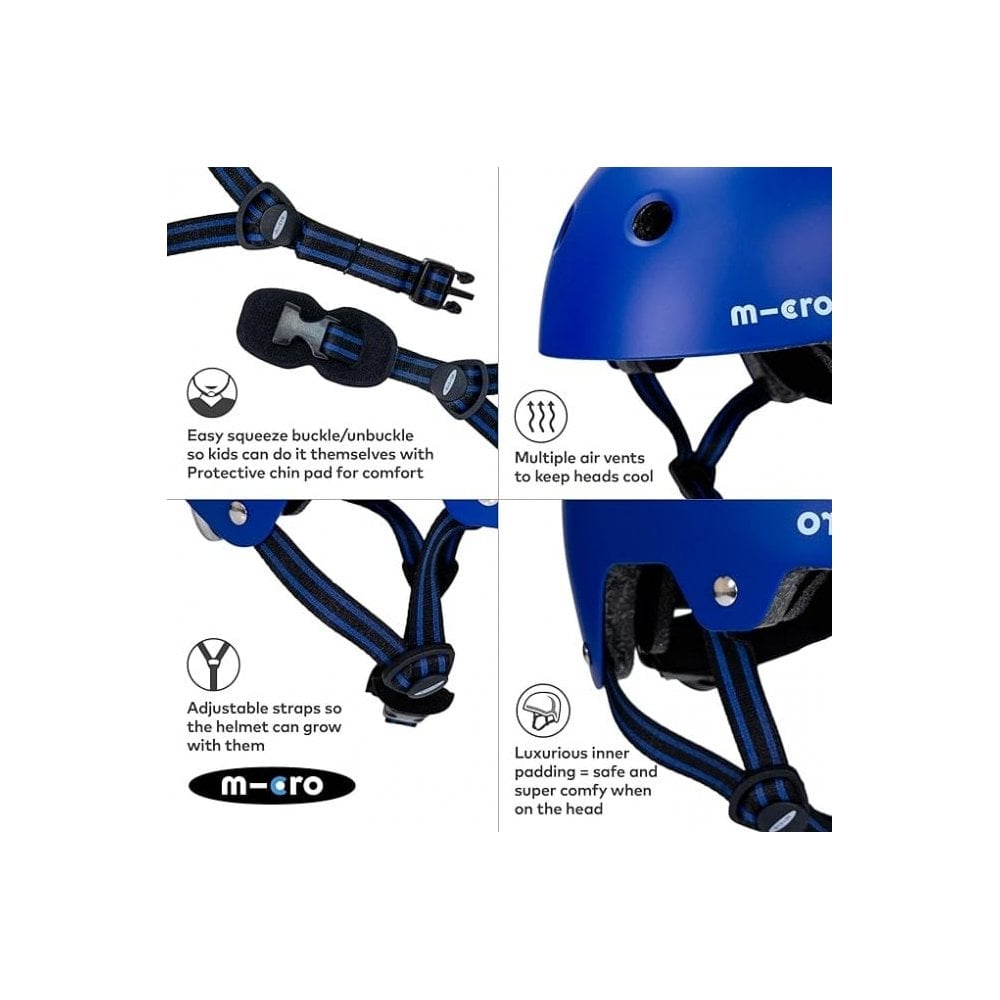 Blue Eco Matt Helmet Small (48-54cm)