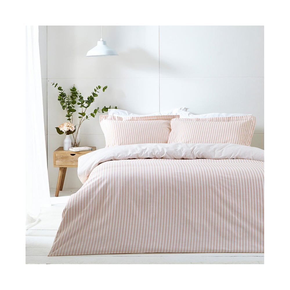 Hebden Mélange Stripe Cotton Duvet Cover Set