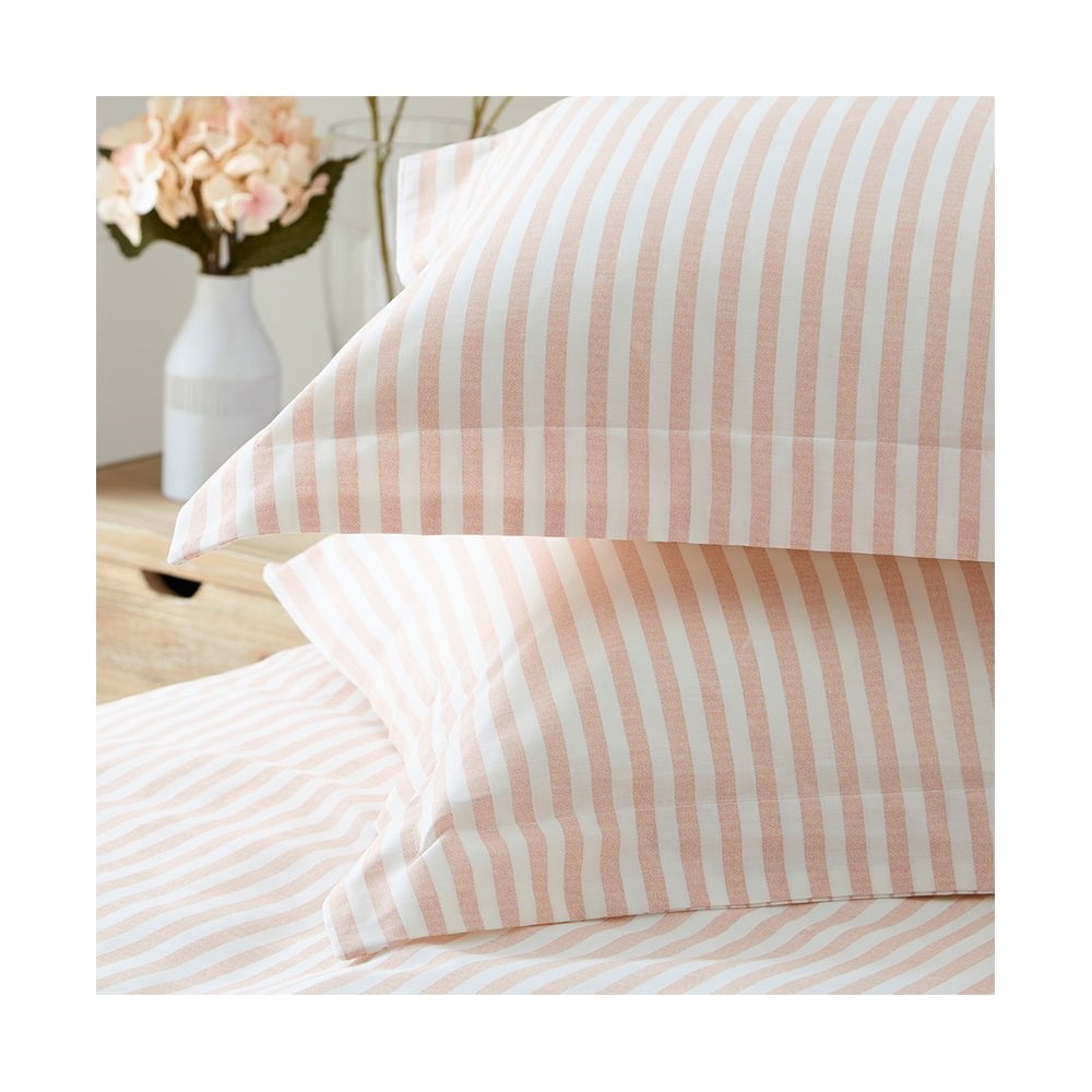 Hebden Mélange Stripe Cotton Duvet Cover Set
