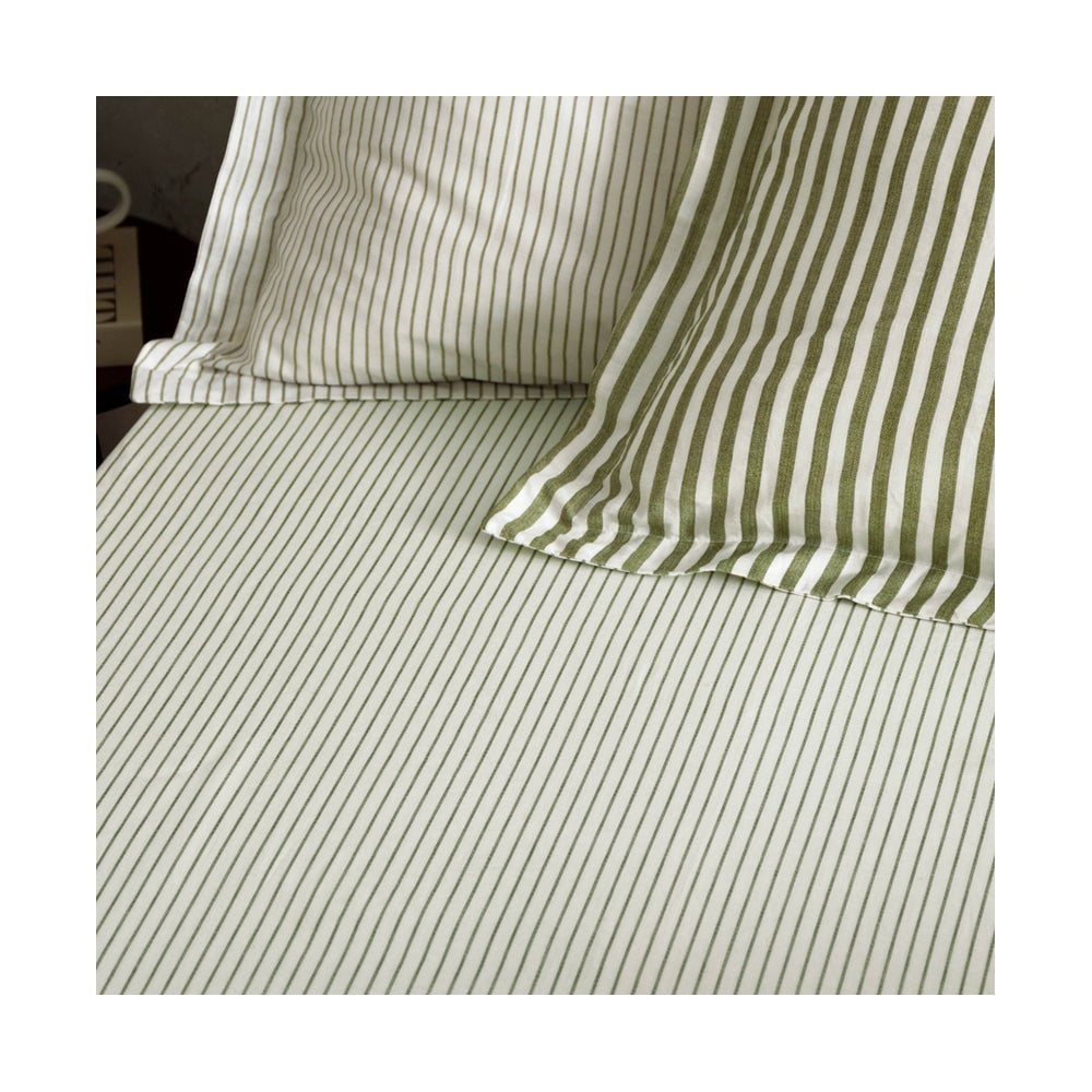 Hebden 100% Cotton Narrow Stripe Fitted Bed Sheet