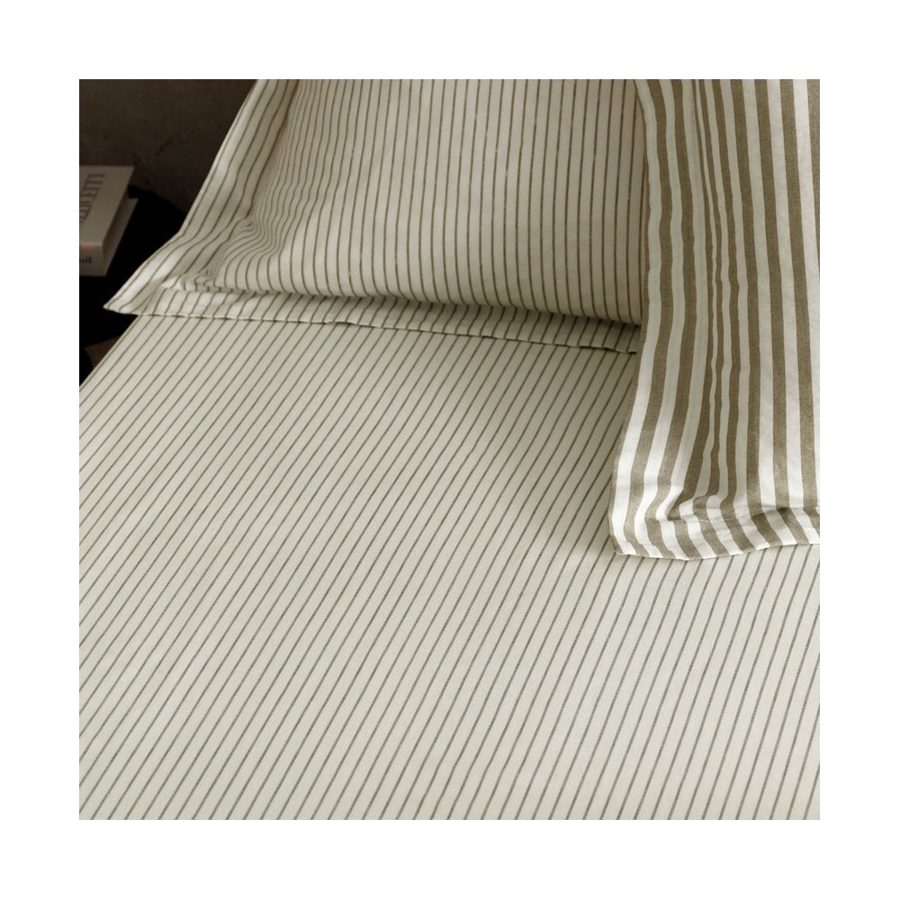 Hebden 100% Cotton Narrow Stripe Fitted Bed Sheet