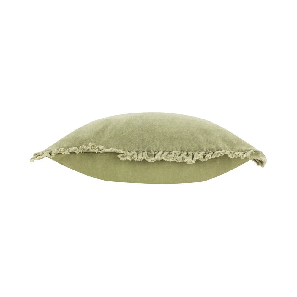 Bertie Washed Cotton Velvet Cushion