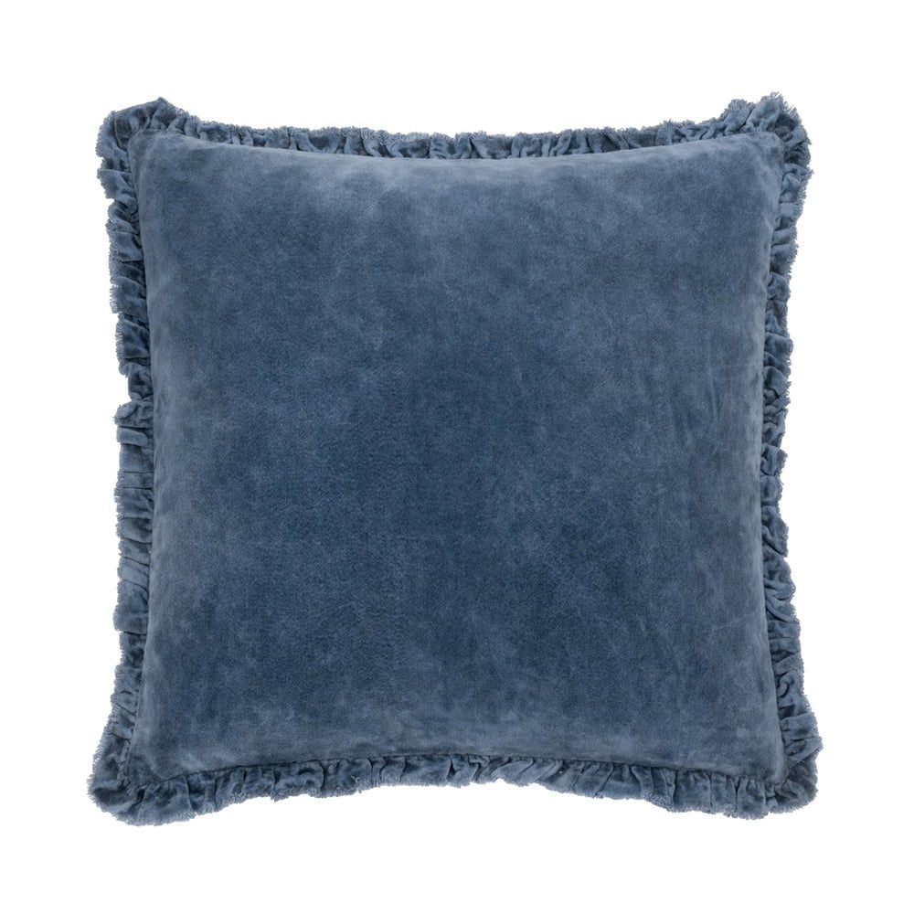 Bertie Washed Cotton Velvet Cushion
