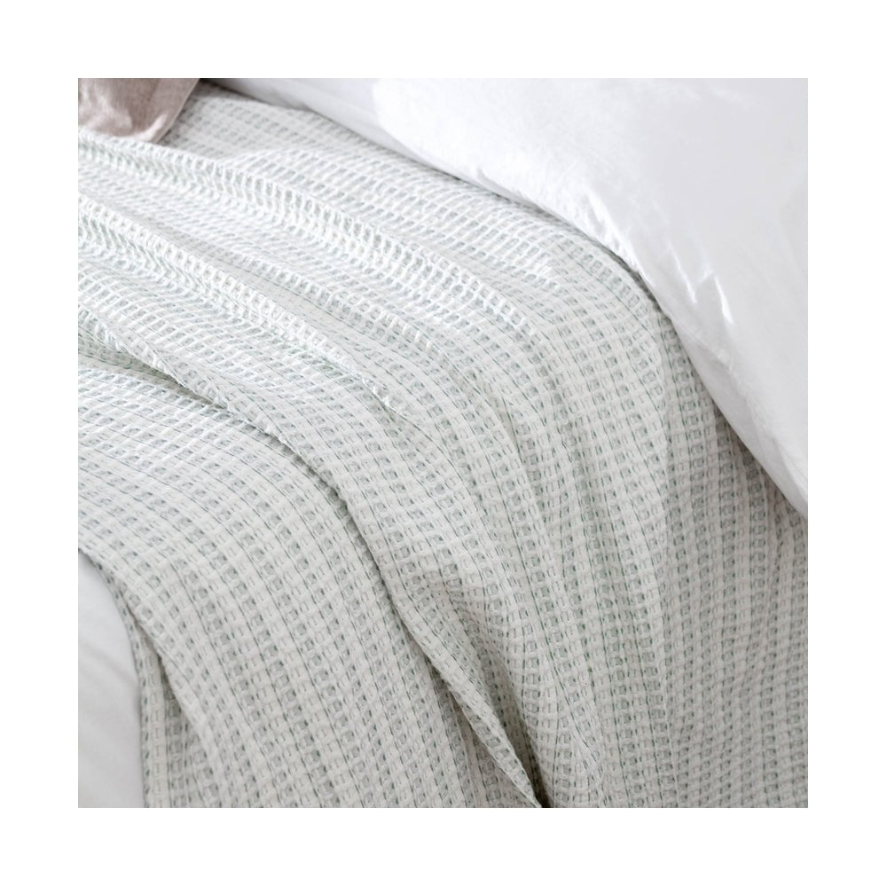 Waffle Textured 100% Cotton Bedspread
