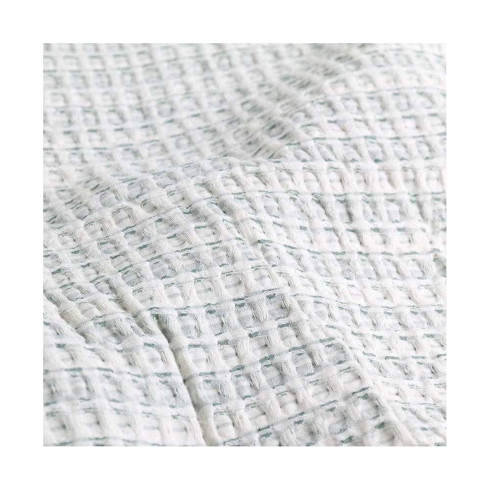 Waffle Textured 100% Cotton Bedspread