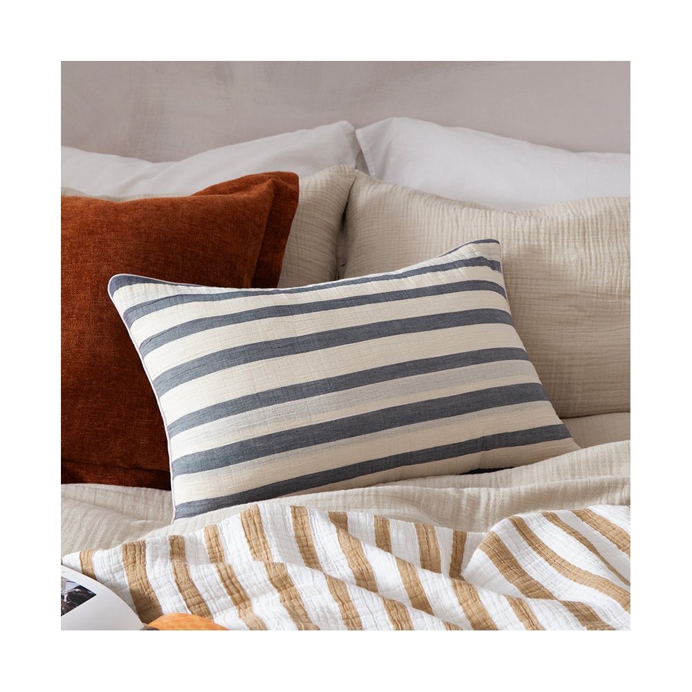 Woven Stripe Cotton Cushion
