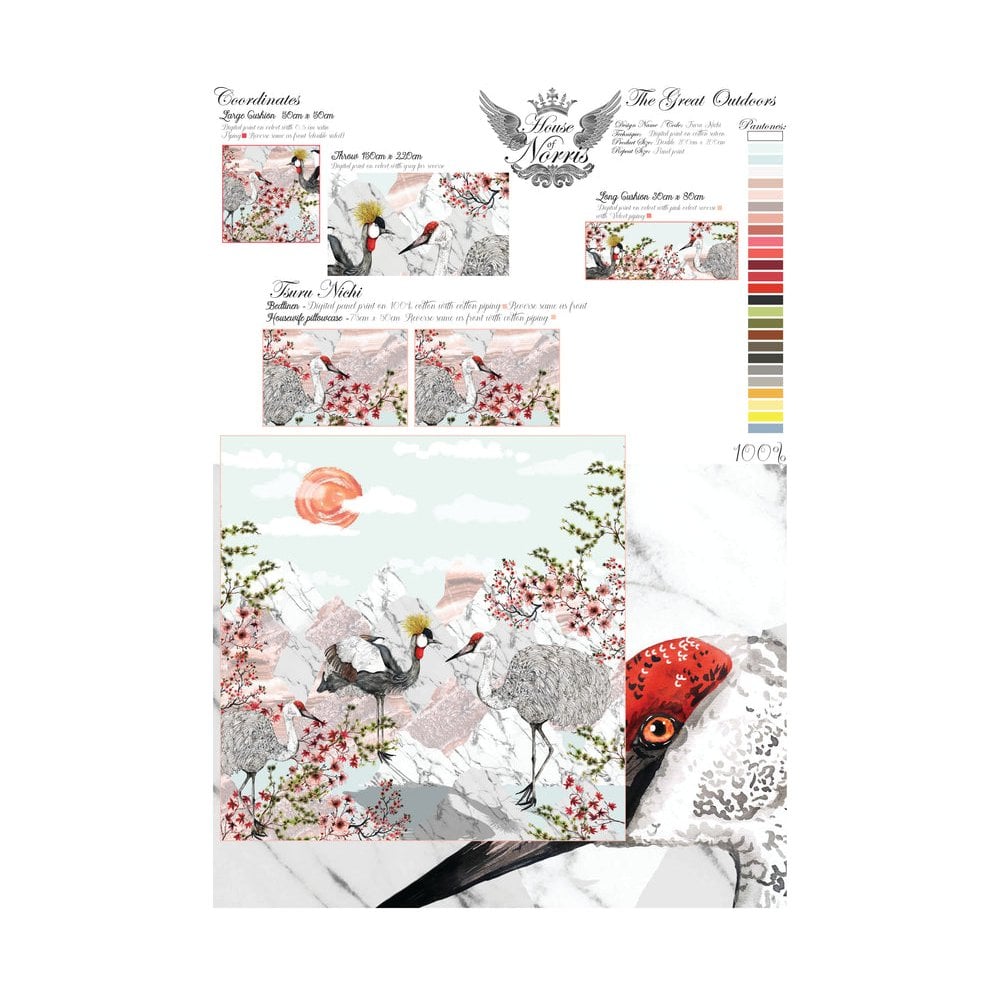 Tsuru Nichi Bedding Set 200 Thread Count 100% Cotton Bedlinen Duvet Set, Season 1