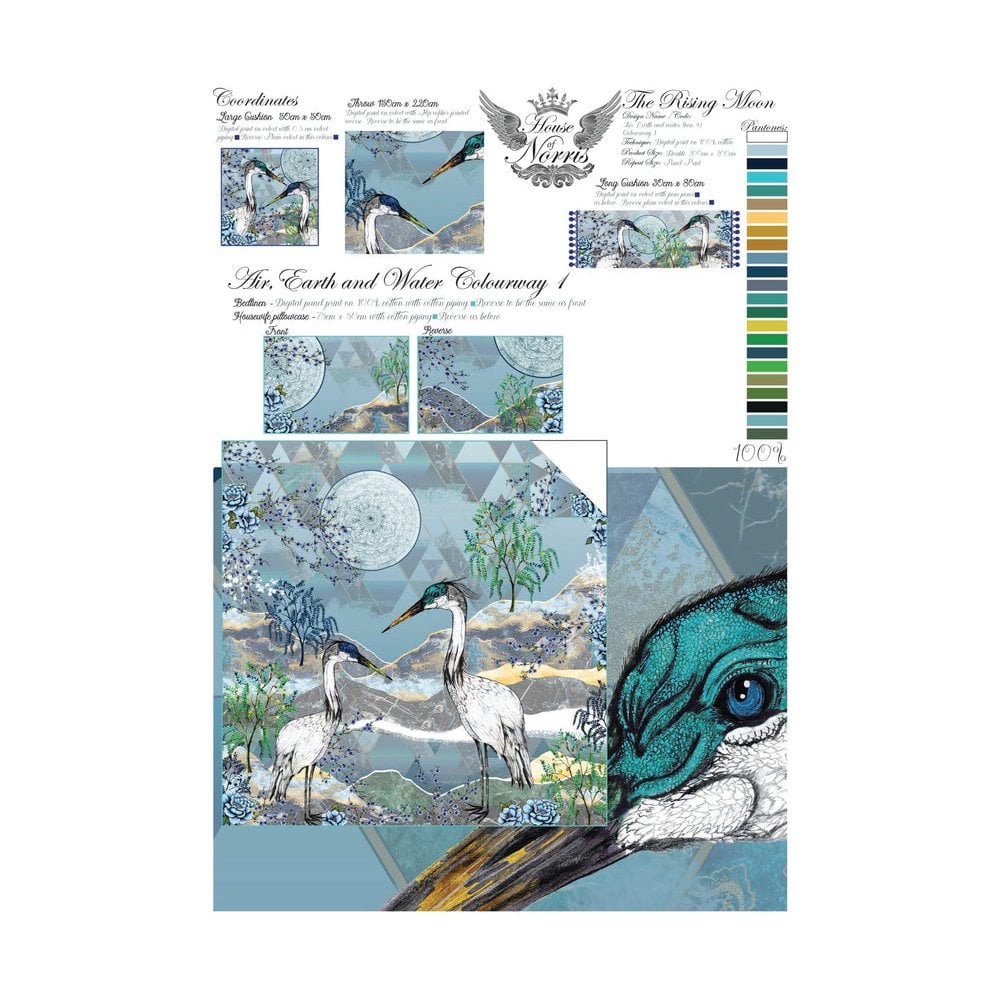 Air, Earth and Water Bedding Set 200 Thread Count 100% Cotton Bedlinen Duvet Set, Season 2