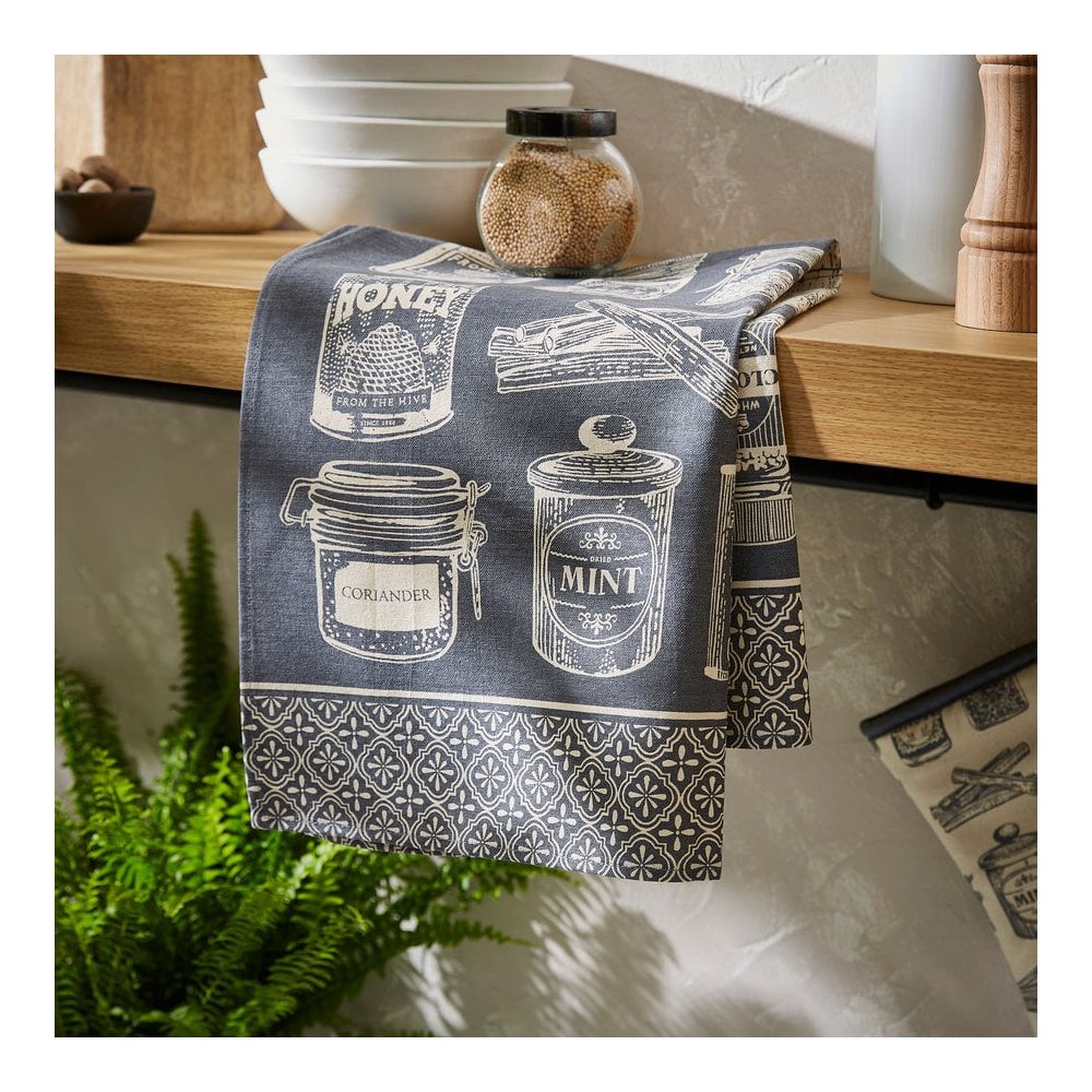 Herbs & Spices Cotton Tea Towel