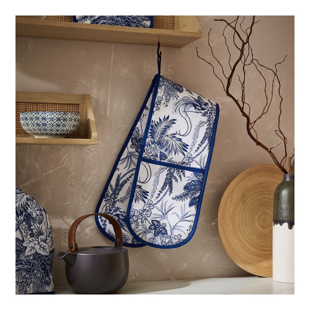 Willow Toile Double Oven Glove
