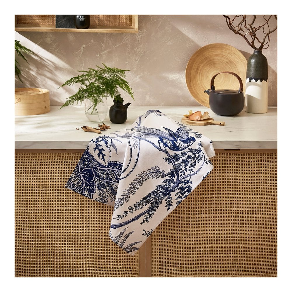 Willow Toile Cotton Tea Towel