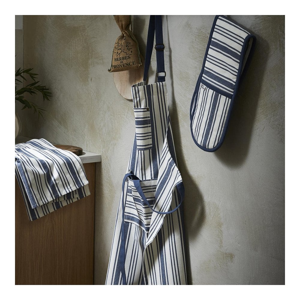 Denim Stripe Cotton Tea Towel