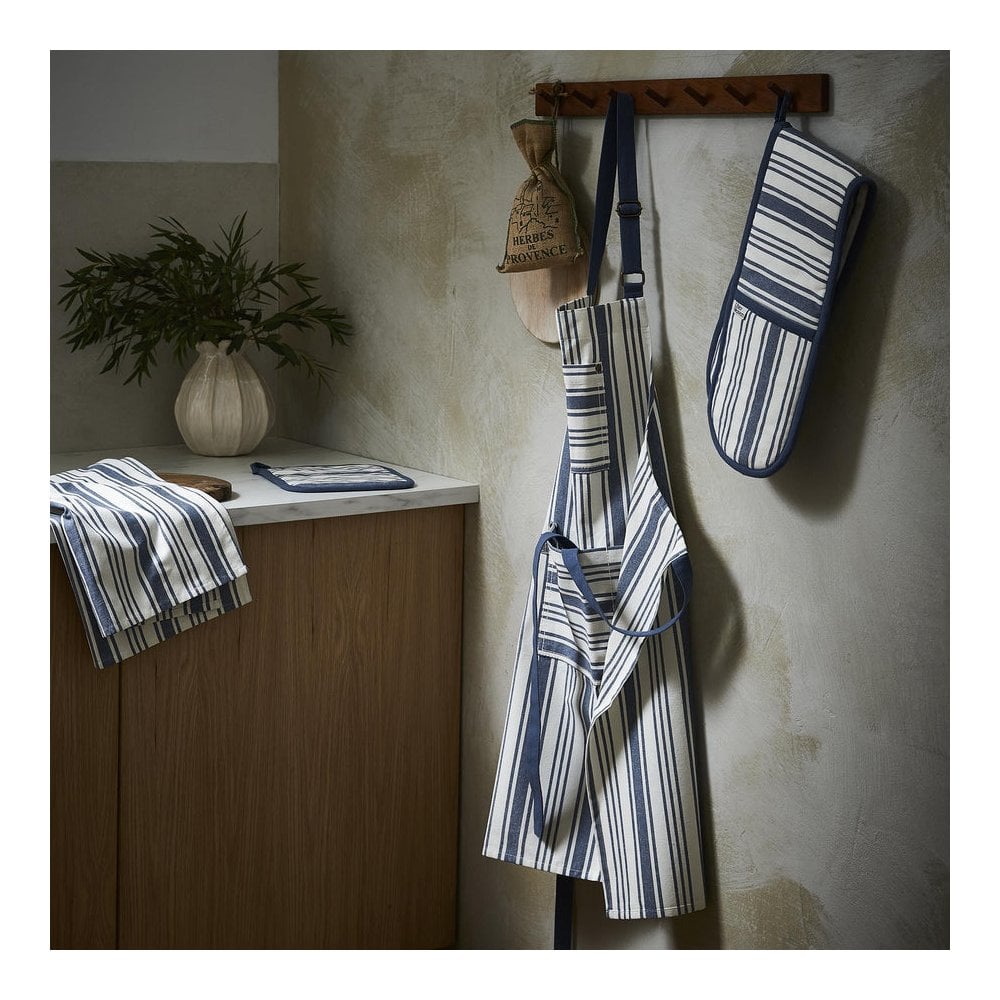 Denim Stripe Cotton Apron