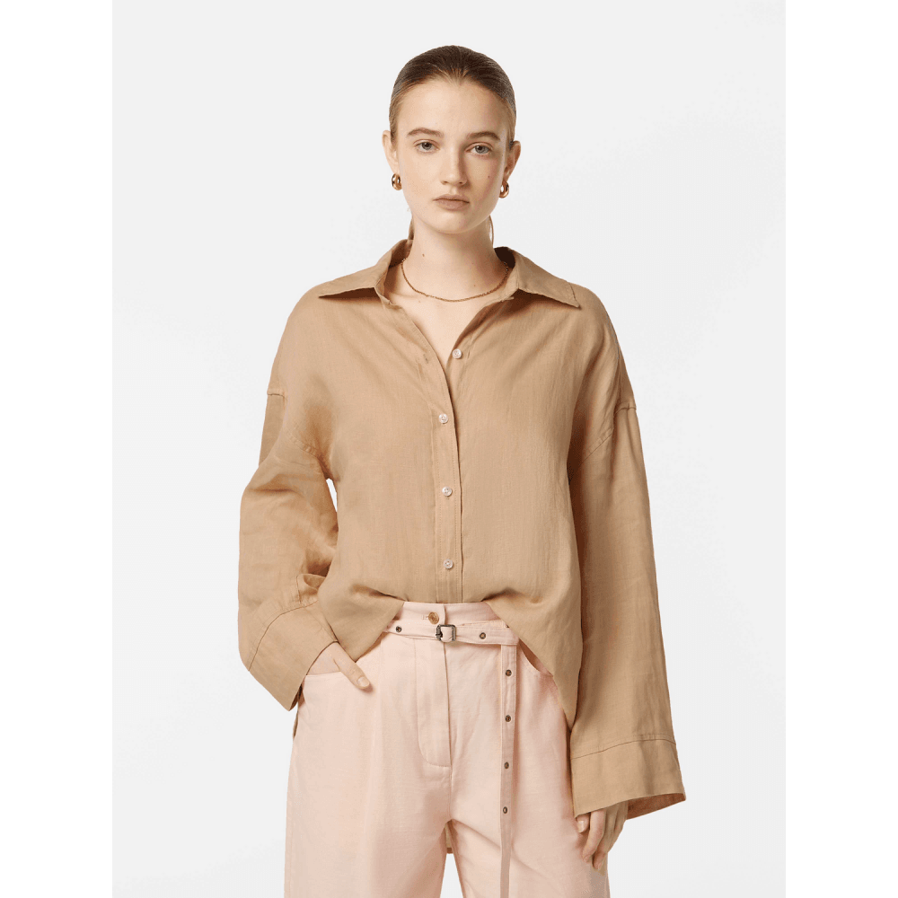 Wide Sleeve Linen Shirt
