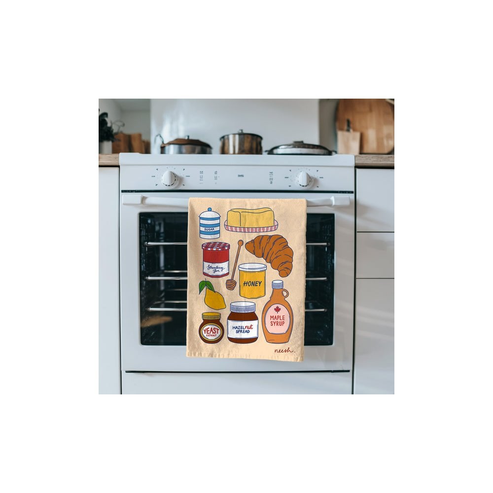 Breakfast Sauces Tea Towel