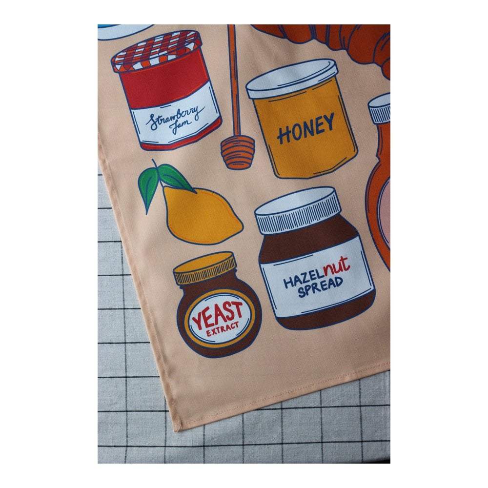 Breakfast Sauces Tea Towel