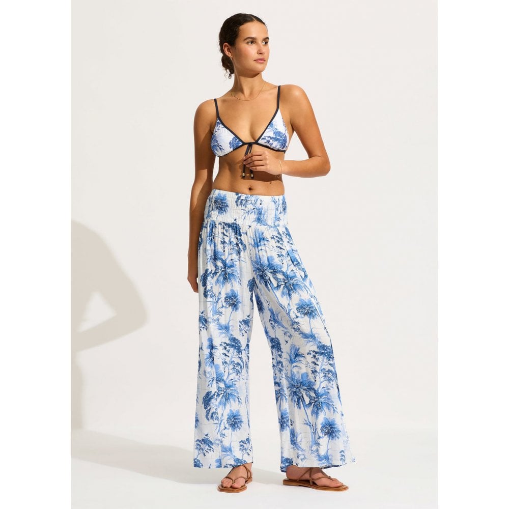 Marbella Shirred Waist Wrap Pant