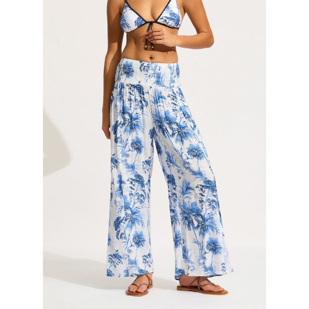 Marbella Shirred Waist Wrap Pant