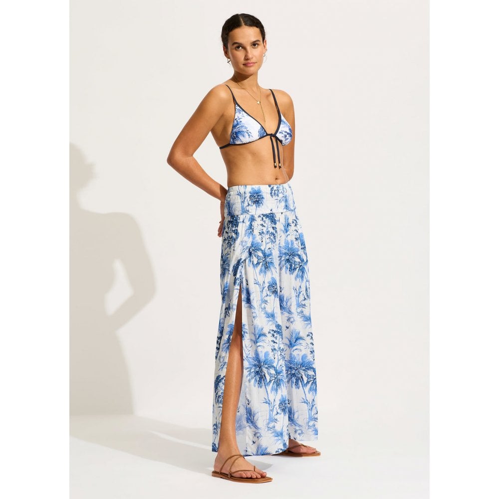 Marbella Shirred Waist Wrap Pant