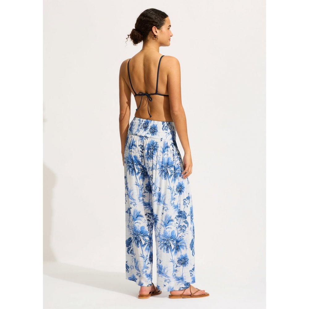 Marbella Shirred Waist Wrap Pant