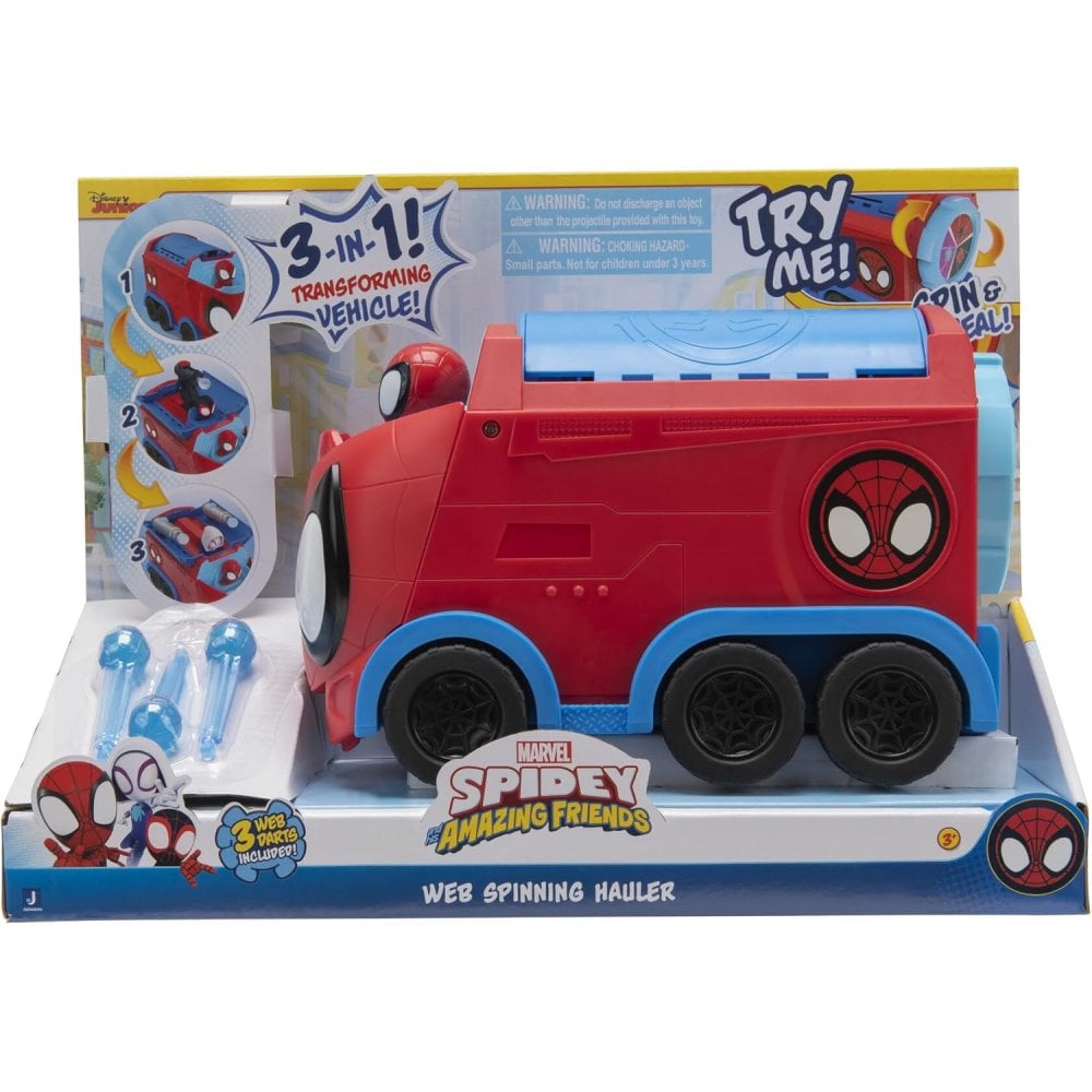 Spidey Web Spinning Hauler. 3-in-1 Transforming Vehicle
