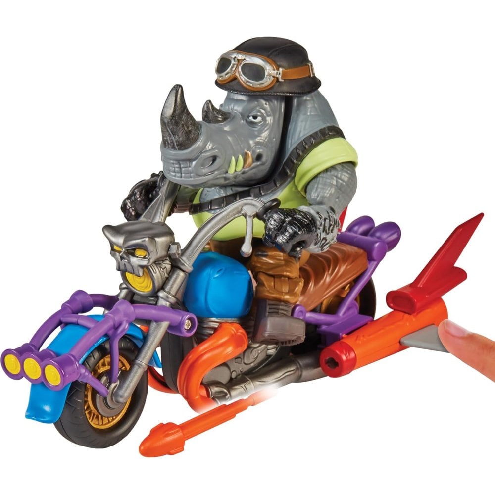 Turtles: Mutant Mayhem Chopper Cycle with exclusive Rocksteady Figure
