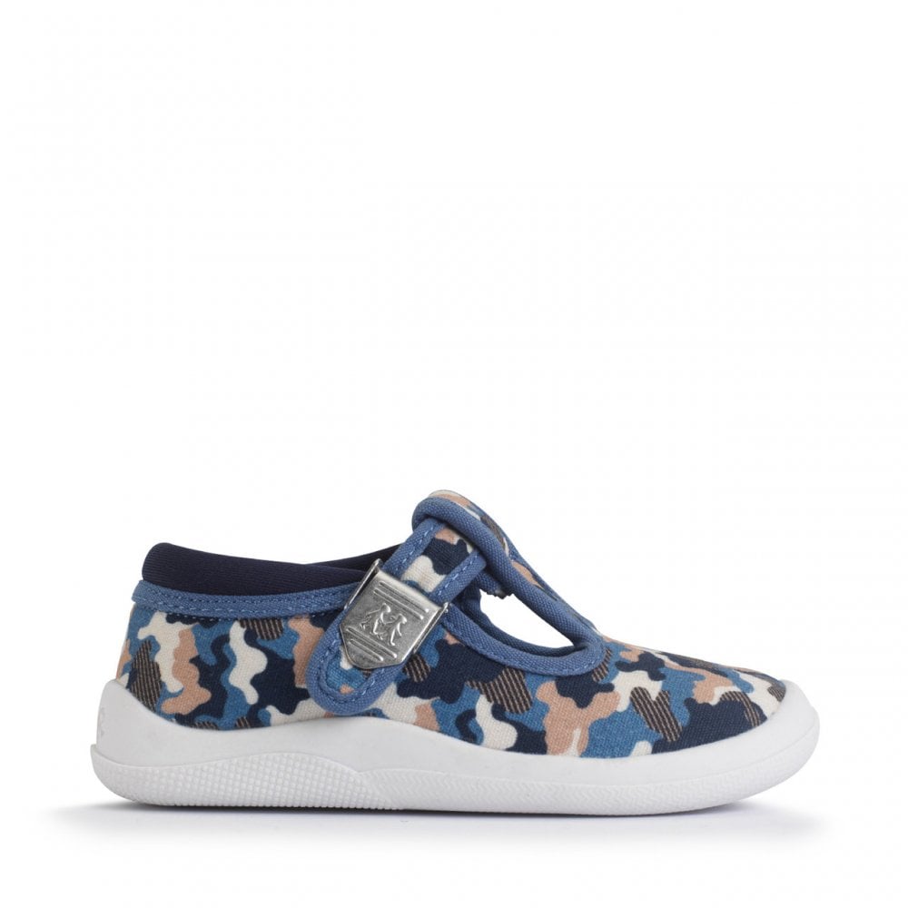 Wiggles T-bar print buckle first walking shoes