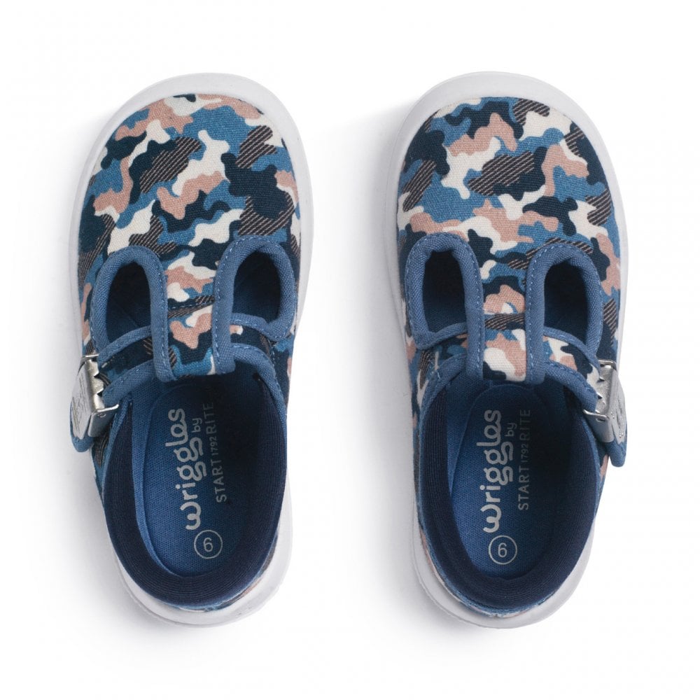 Wiggles T-bar print buckle first walking shoes