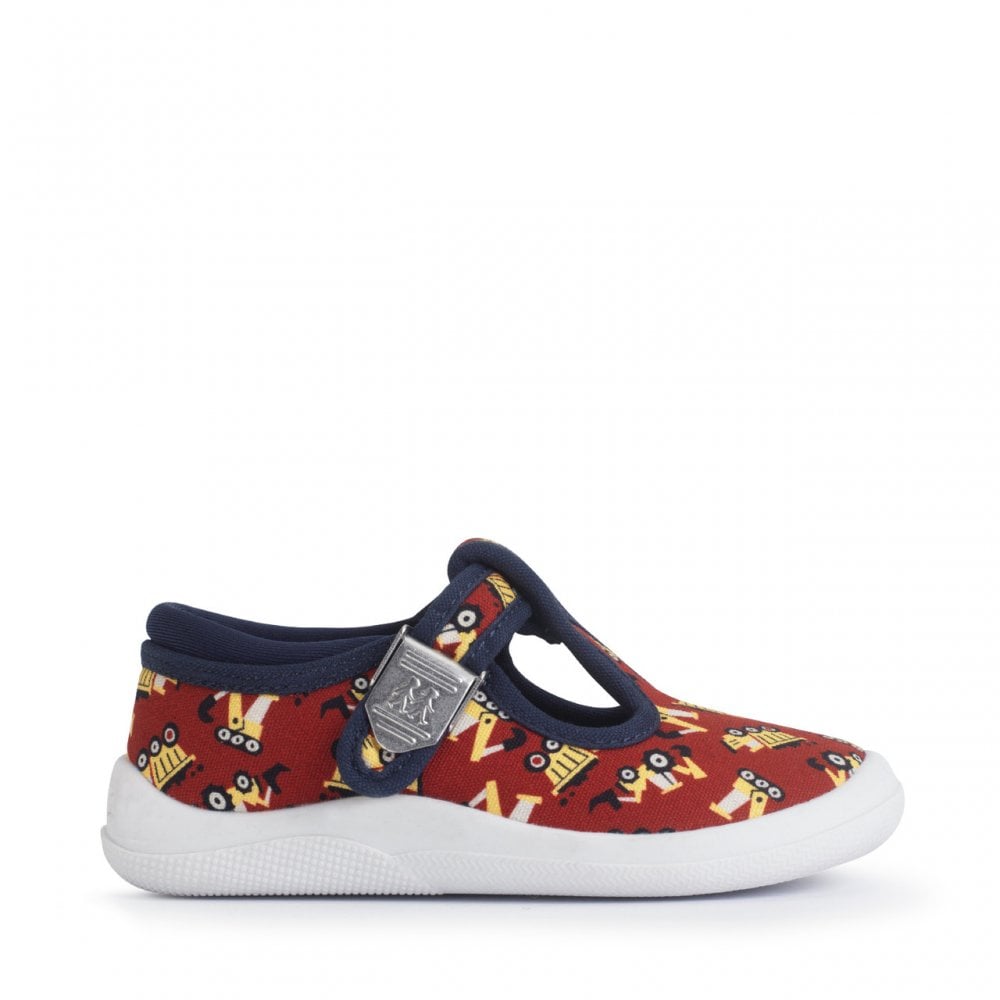 Wiggles T-bar print buckle first walking shoes