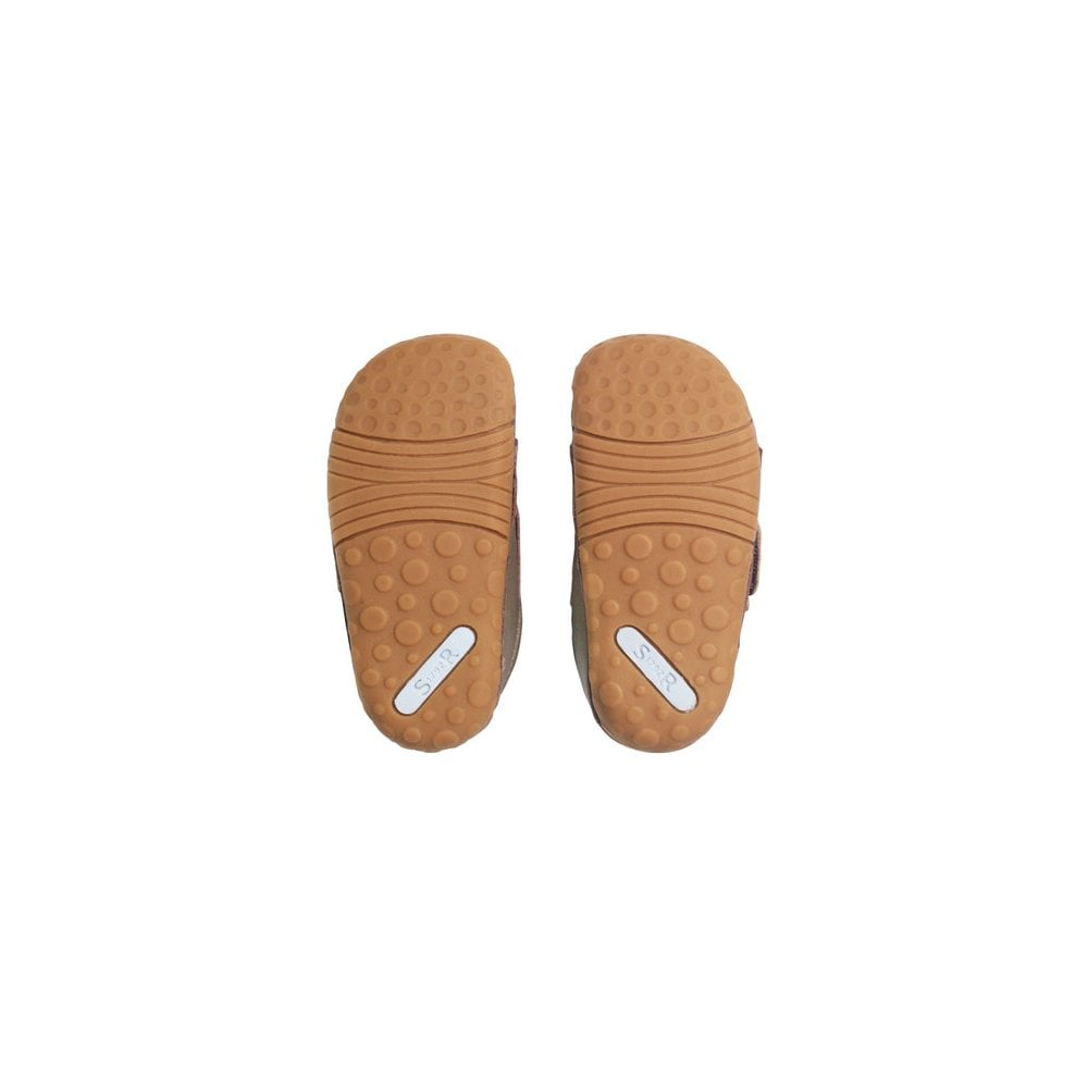 Bear Hug Pine bark leather/nubuck bear rip-tape pre-walkers