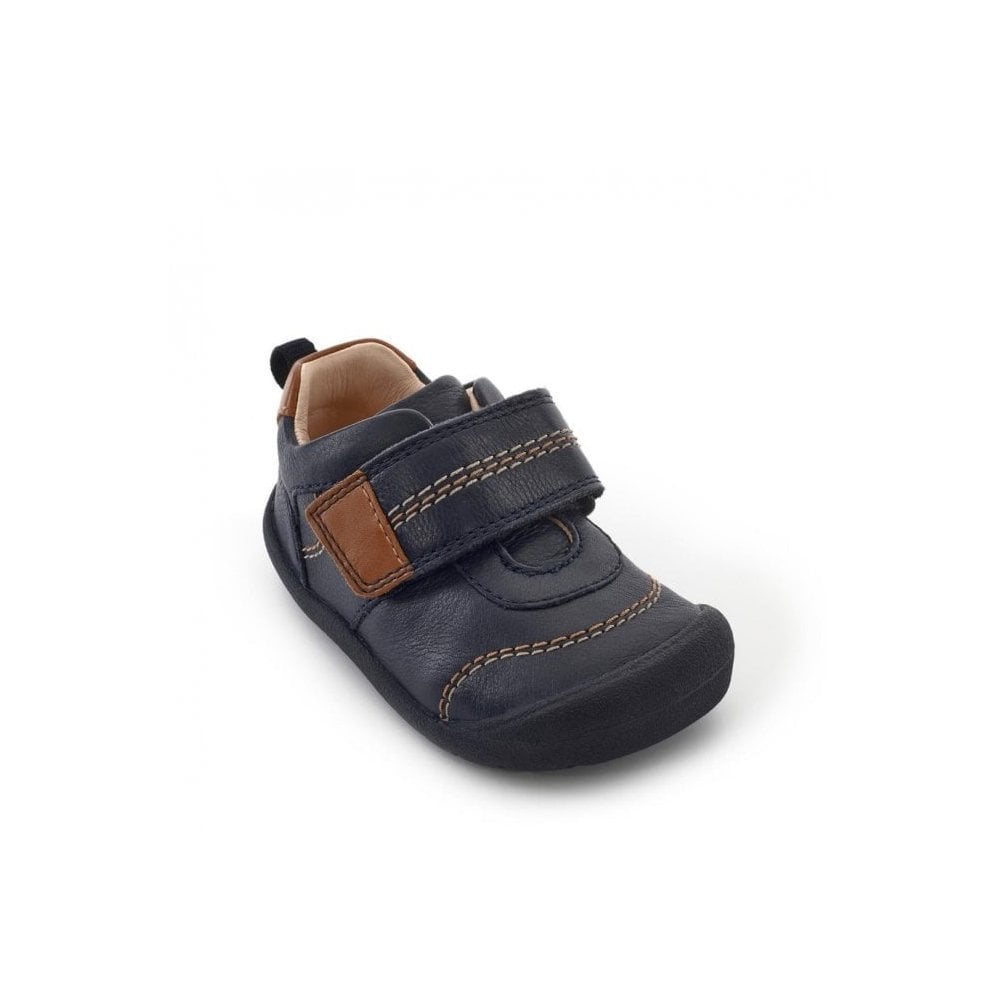 Footprint Leather Boys Rip-Tape First Walking Shoes