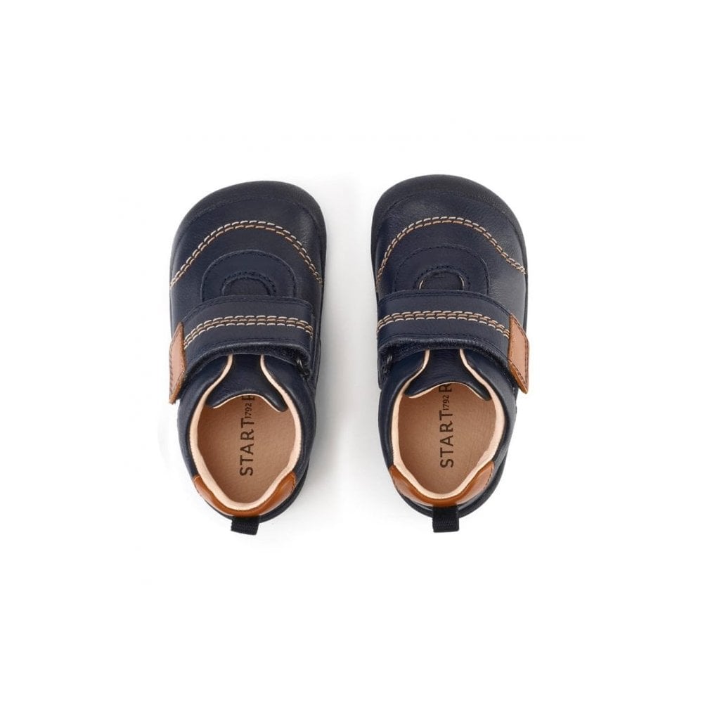 Footprint Leather Boys Rip-Tape First Walking Shoes