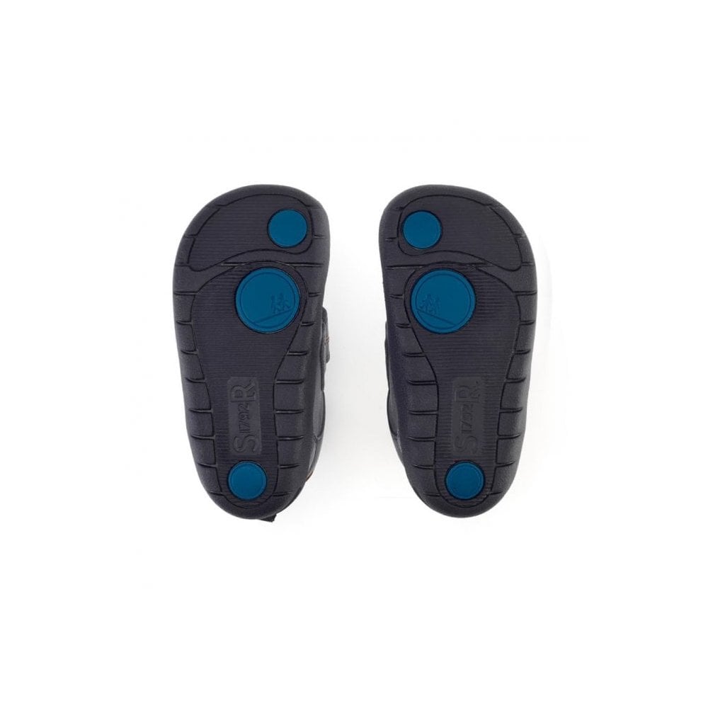 Footprint Leather Boys Rip-Tape First Walking Shoes
