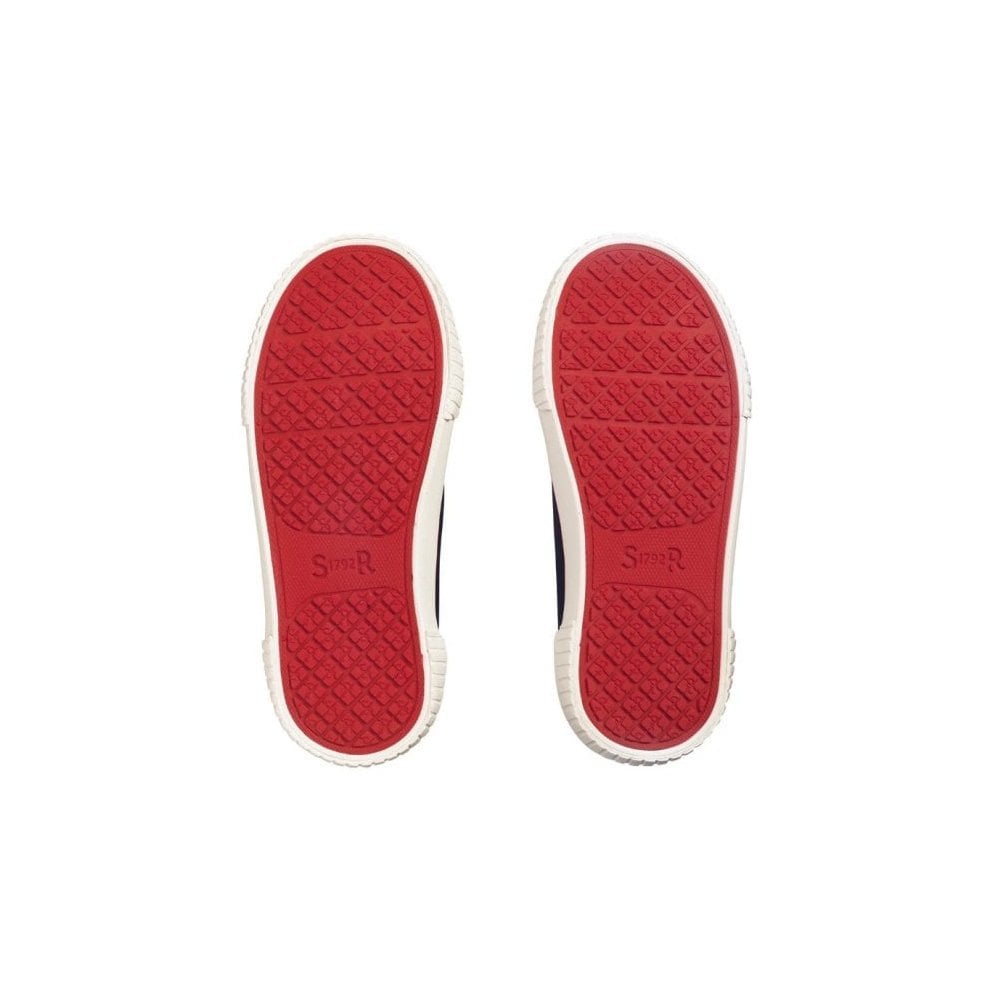 Sandy Beach Navy Boys And Girls Closed Rip-Tape Canvas Shoes