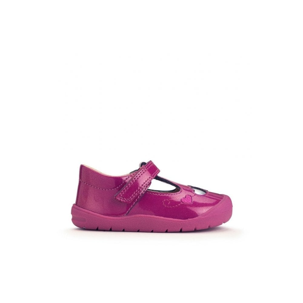 Party Berry Glitter Patent Girls Rip-Tape First Walking Shoes