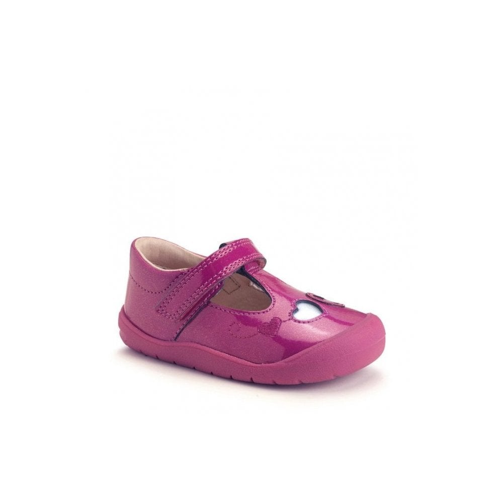 Party Berry Glitter Patent Girls Rip-Tape First Walking Shoes