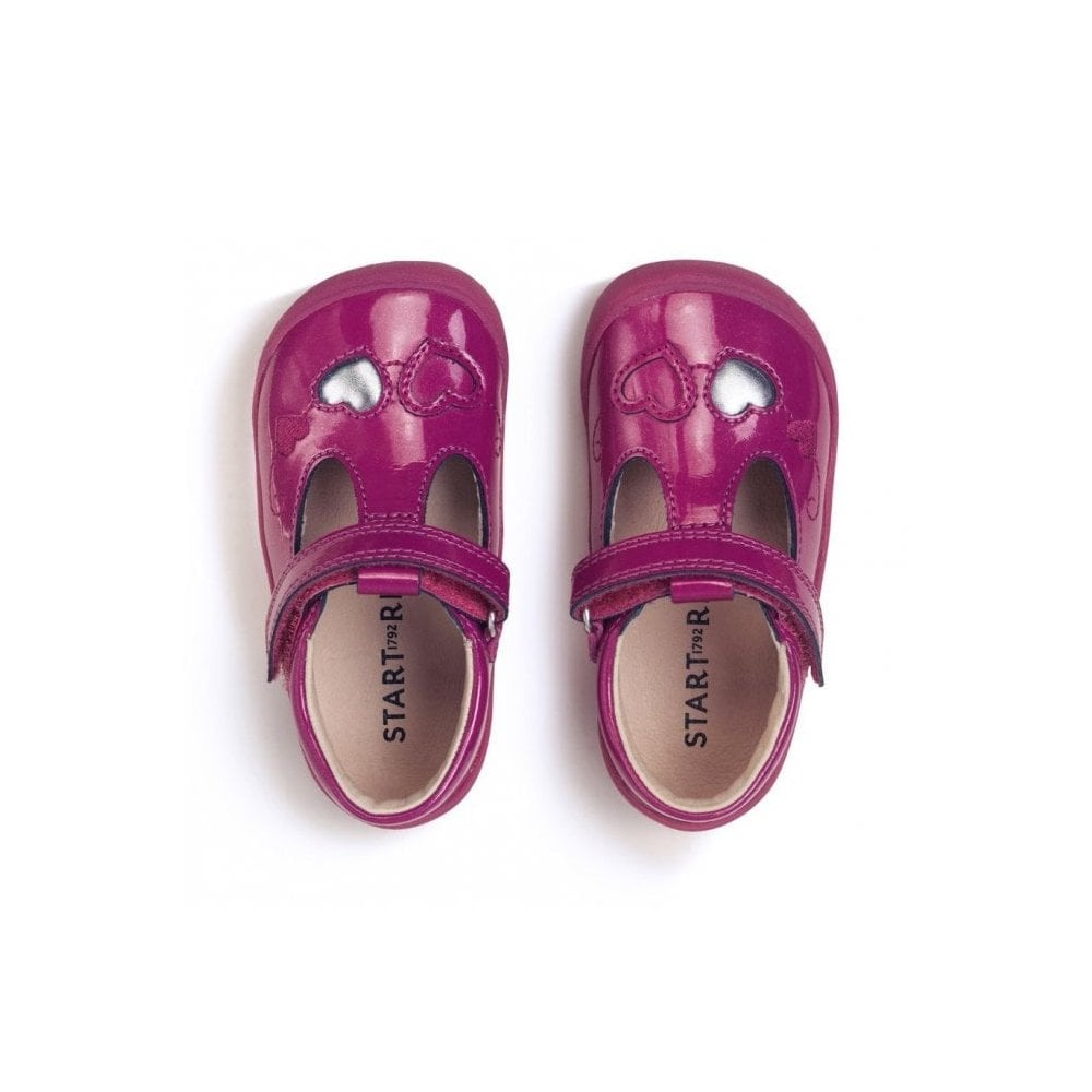 Party Berry Glitter Patent Girls Rip-Tape First Walking Shoes