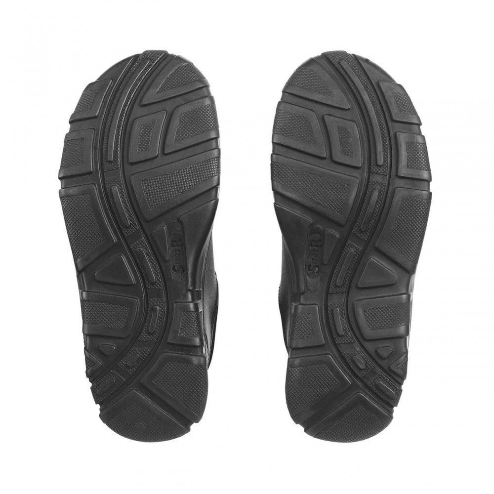 Luke Black leather boys rip-tape casual school shoes