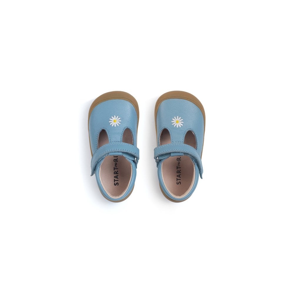Floret leather girls riptape first walking shoes