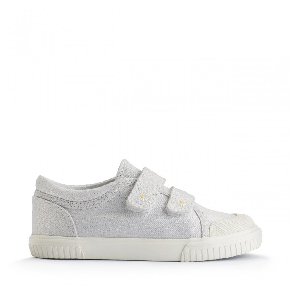 Sandy Beach girls closed rip-tape canvas shoes