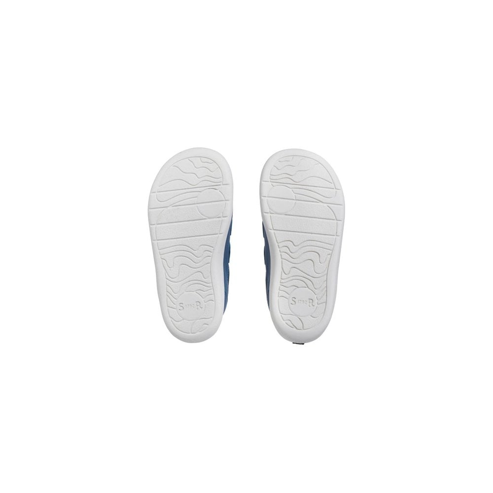Playhouse Blue leather rip-tape first walking shoes