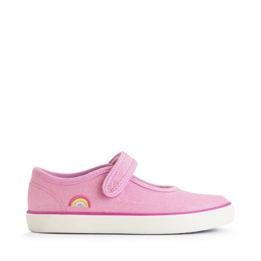 Lemonade girls single bar rip-tape canvas shoes