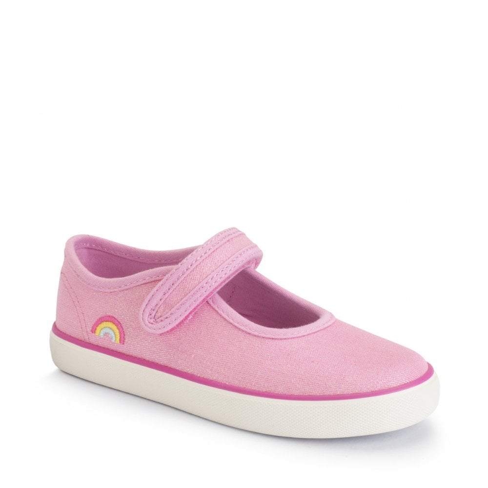 Lemonade girls single bar rip-tape canvas shoes