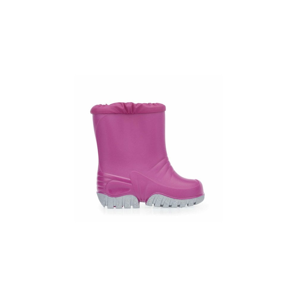 Baby Mudbuster Pink girls slip-on waterproof wellies
