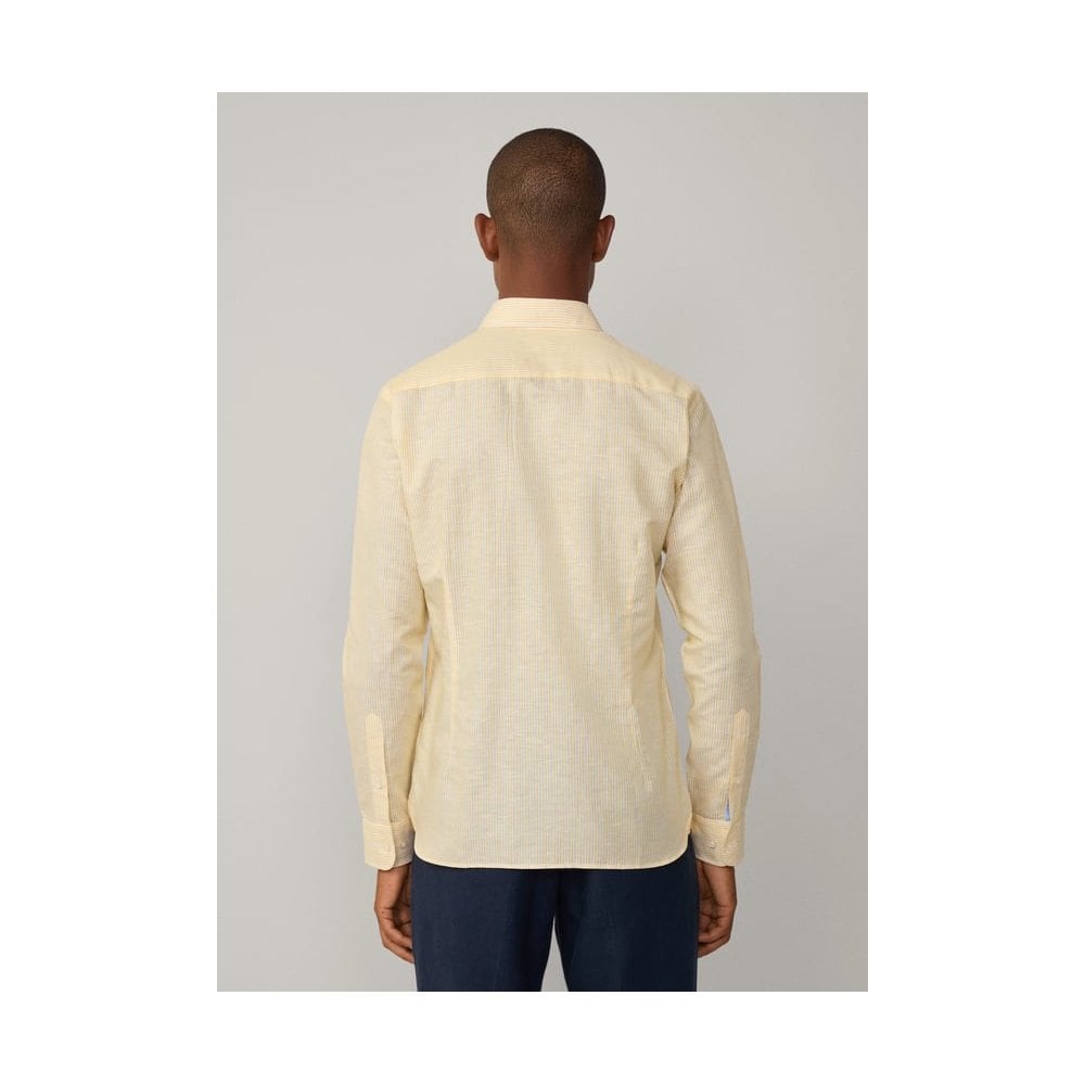 Tailored Fit Linen Bengal Stripe Shirt