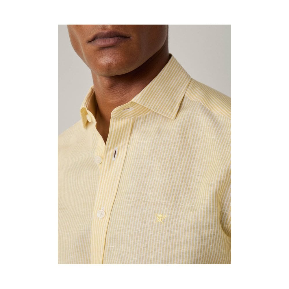 Tailored Fit Linen Bengal Stripe Shirt