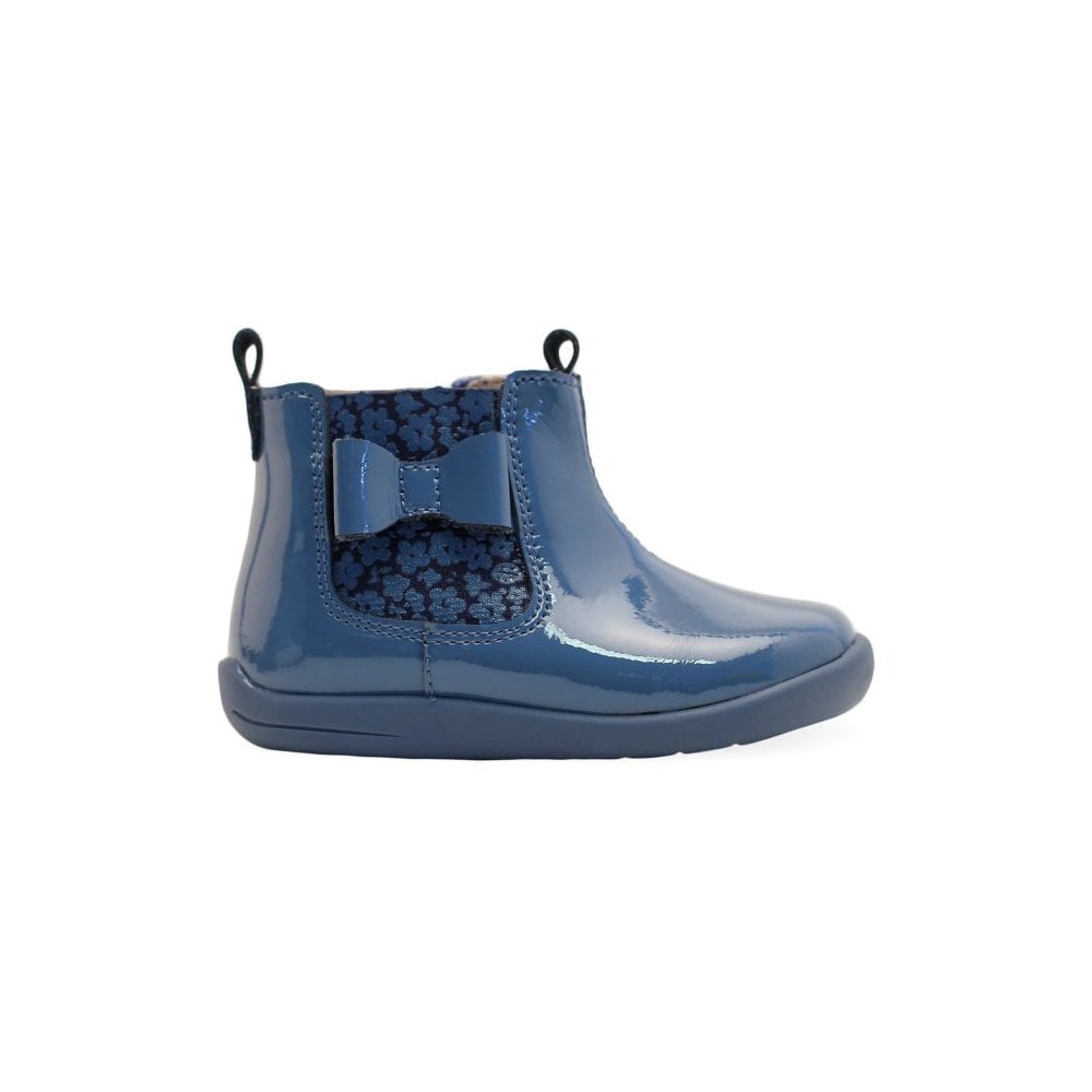 Wonderland glitter patent girls zip-up boots